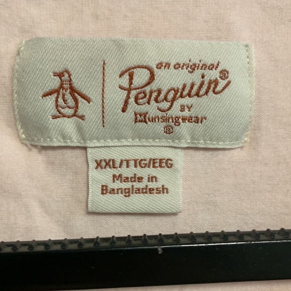 2/$14 💀 | Original Penguin | Men’s Pink T•Shirt with Breast Pocket | Size XXL - Picture 6 of 7